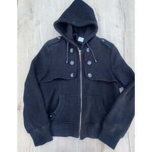 Goddess Wing Archive Military Knit Hoodie Cyber Grunge Military Goth Steampunk M